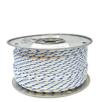 White /Green 7/16”polyester double braided 600 ft 