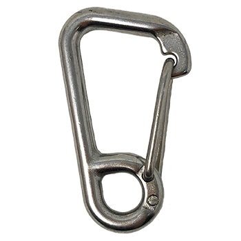 8mm STAINLESS STEEL MARINE FORMED EYE CARBINE HOOK with SAFETY CATCH rope boat 