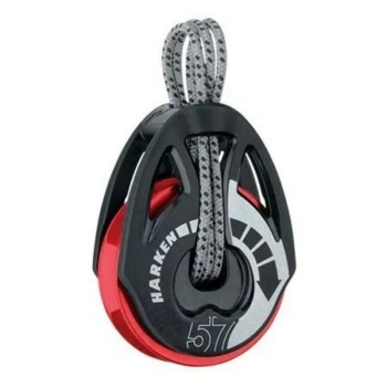 Harken 2160.RED 57mm T2 Soft-Attach Ratchamatic Block Red Sheave