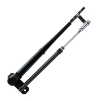 Marinco Pantographic Adjustable Wiper Arm Deluxe Black Stainless Steel